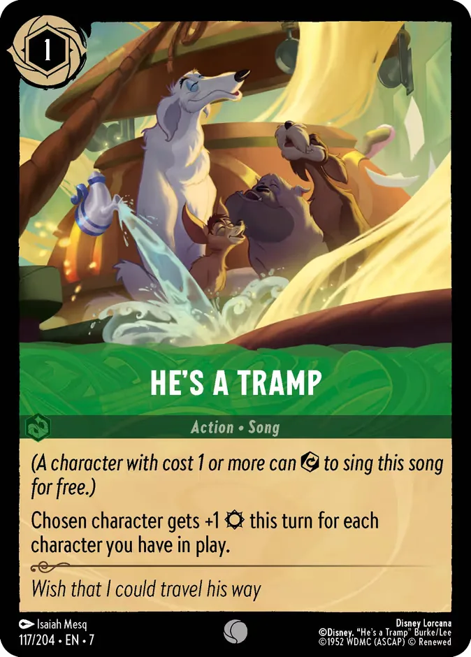 He's A Tramp #117 Archazia's Island Disney Lorcana card