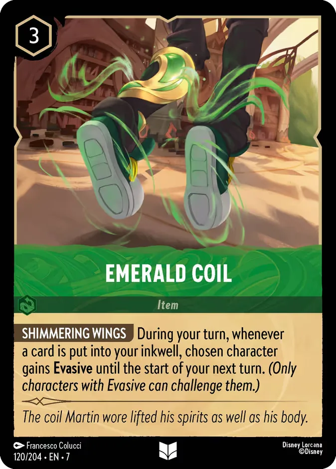 Emerald Coil #120 Archazia's Island Disney Lorcana card