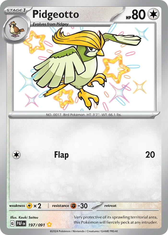 Pidgeotto #197 Paldean Fates Pokemon card