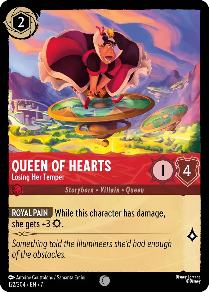 Queen of Hearts #122 Archazia's Island Disney Lorcana card