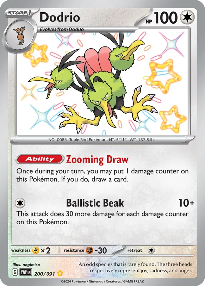 Dodrio #200 Paldean Fates Pokemon card