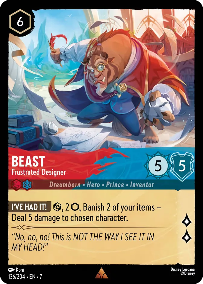 Beast #136 Archazia's Island Disney Lorcana card