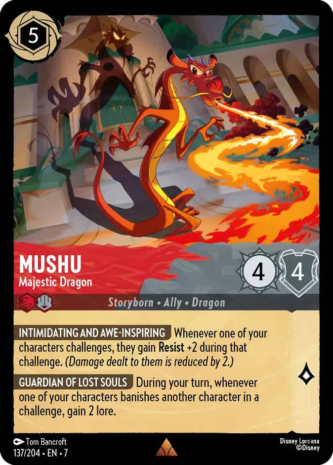 Mushu #137 Archazia's Island Disney Lorcana card