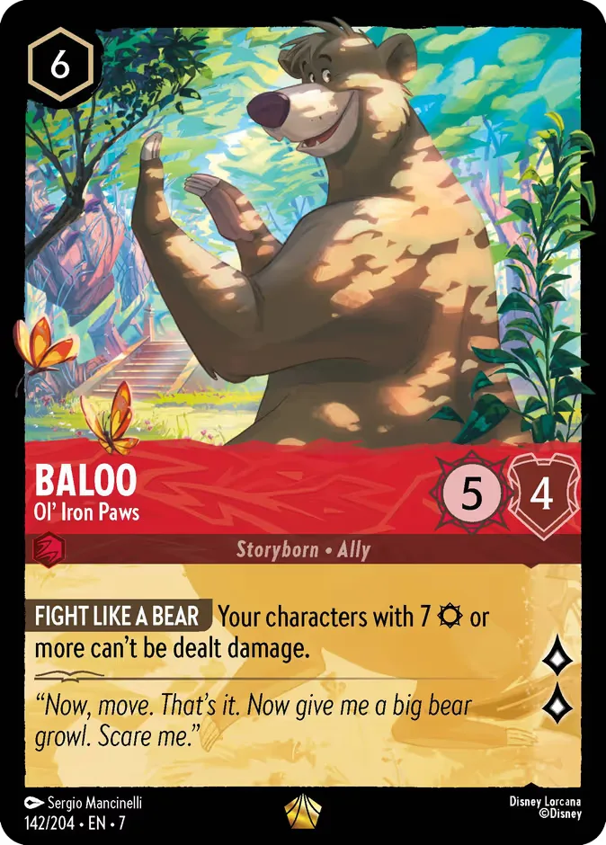 Baloo #142 Archazia's Island Disney Lorcana card