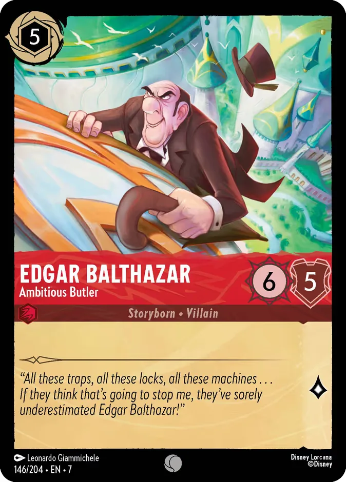 Edgar Balthazar #146 Archazia's Island Disney Lorcana card