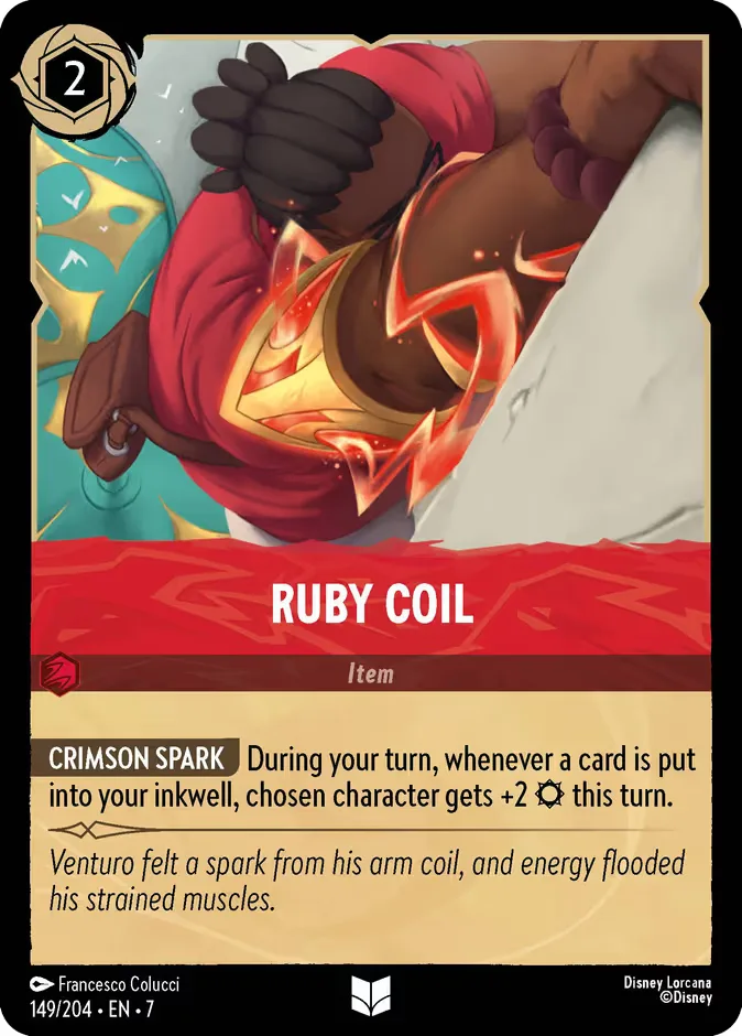 Ruby Coil #149 Archazia's Island Disney Lorcana card
