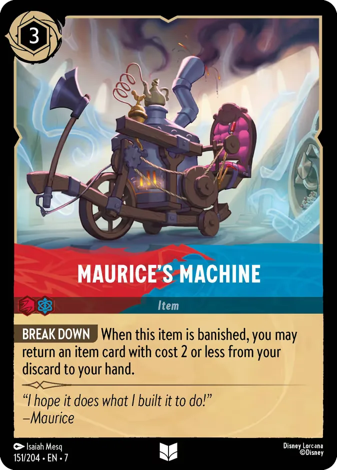 Maurice's Machine #151 Archazia's Island Disney Lorcana card