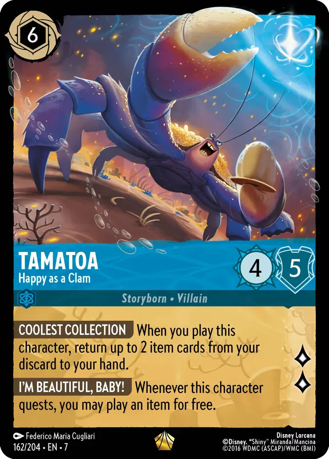 Tamatoa #162 Archazia's Island Disney Lorcana card