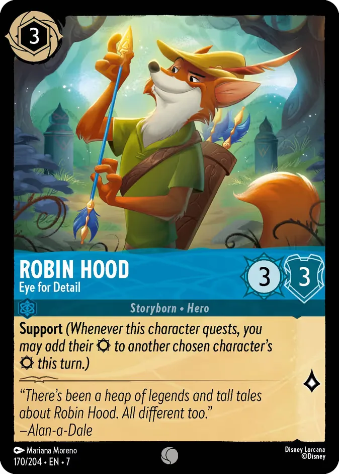 Robin Hood #170 Archazia's Island Disney Lorcana card