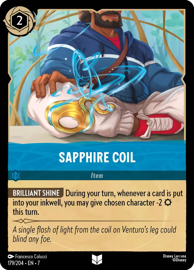 Sapphire Coil #179 Archazia's Island Disney Lorcana card