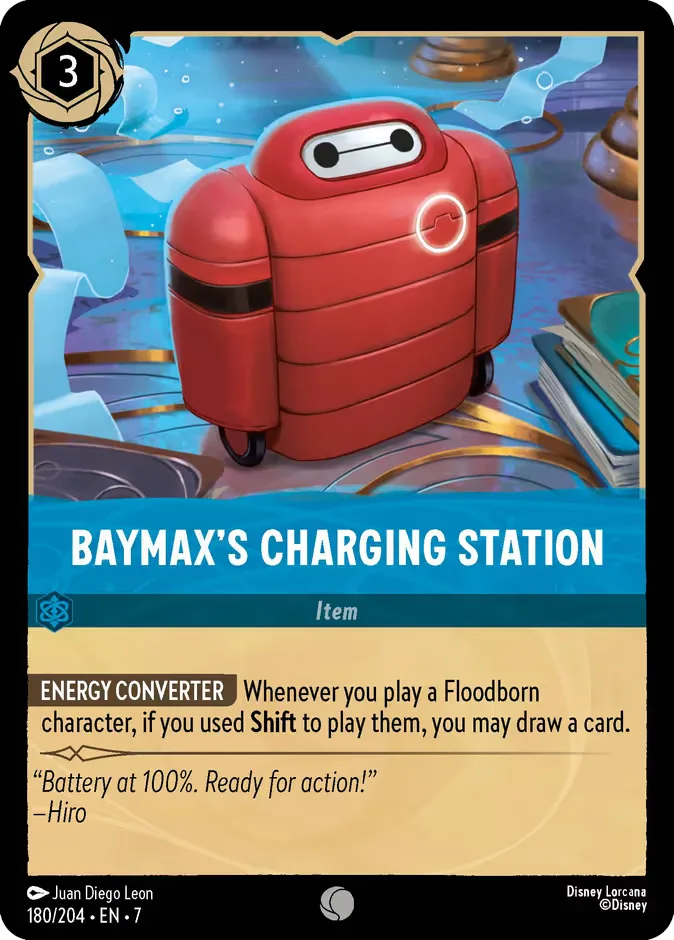 Baymax's Charging Station #180 Archazia's Island Disney Lorcana card