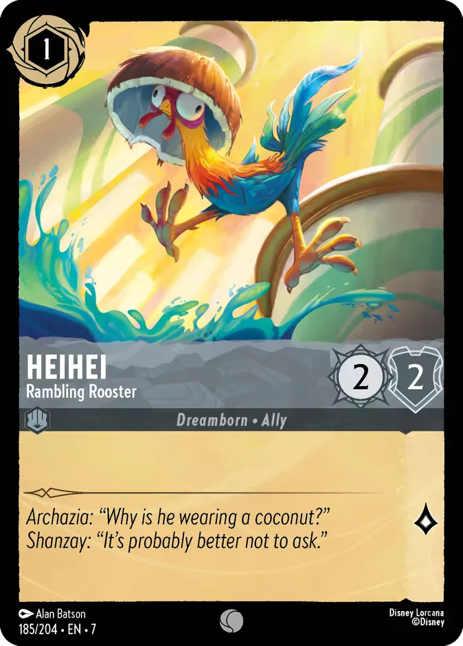 Heihei #185 Archazia's Island Disney Lorcana card