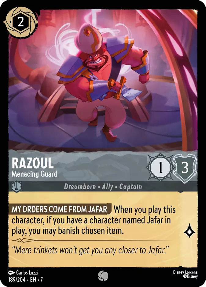 Razoul #189 Archazia's Island Disney Lorcana card