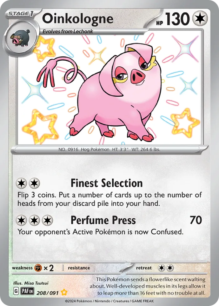 Oinkologne #208 Paldean Fates Pokemon card