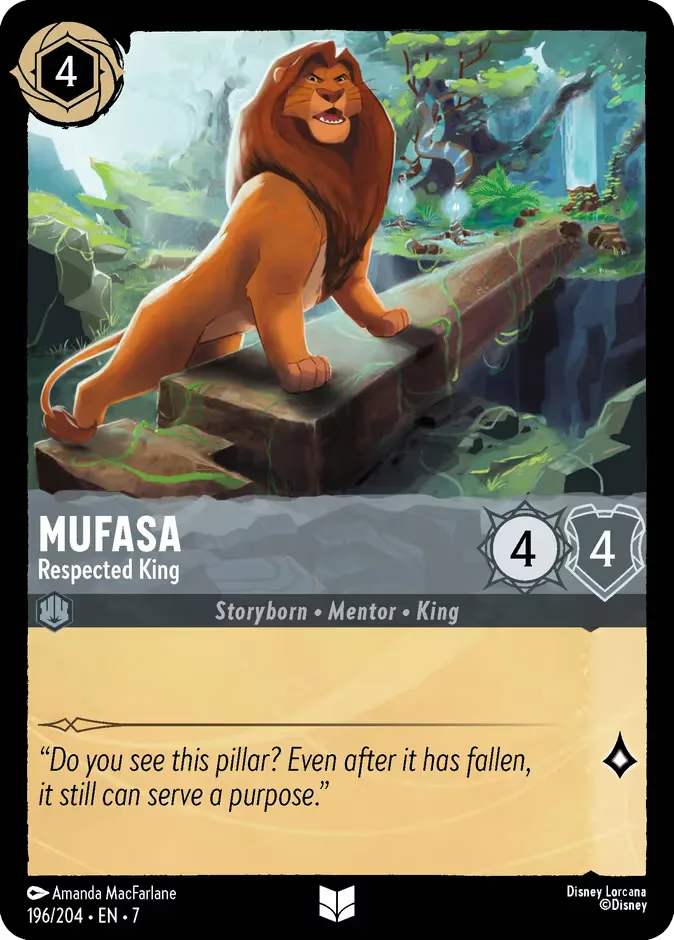 Mufasa #196 Archazia's Island Disney Lorcana card