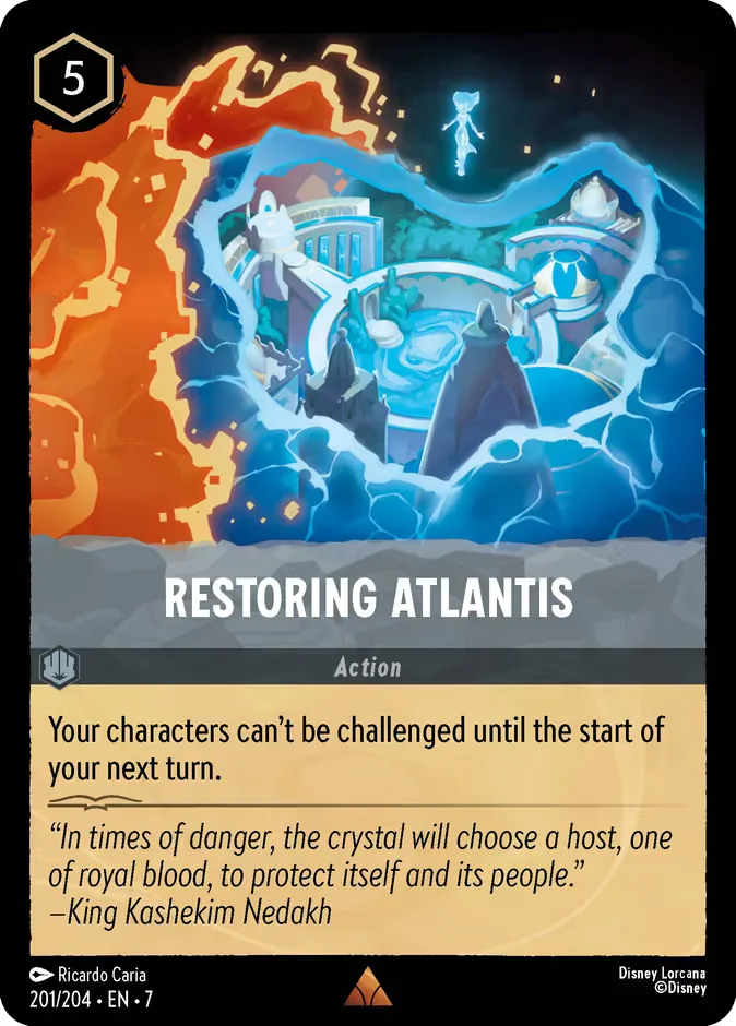 Restoring Atlantis #201 Archazia's Island Disney Lorcana card
