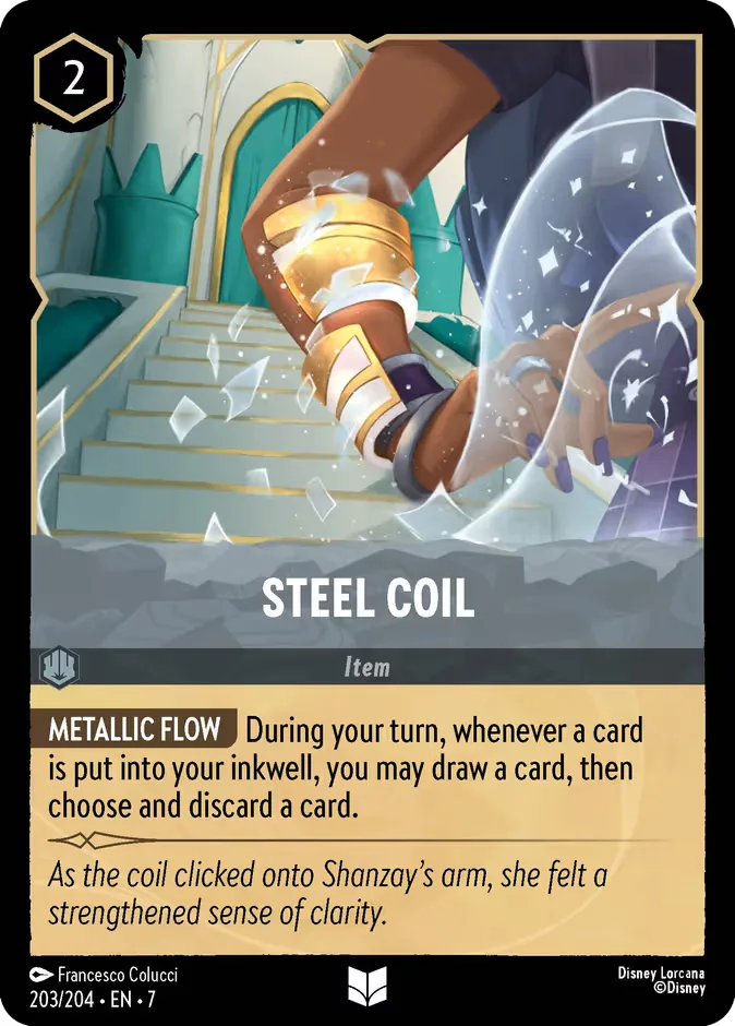 Steel Coil #203 Archazia's Island Disney Lorcana card