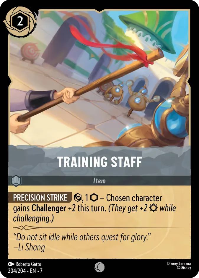 Training Staff #204 Archazia's Island Disney Lorcana card