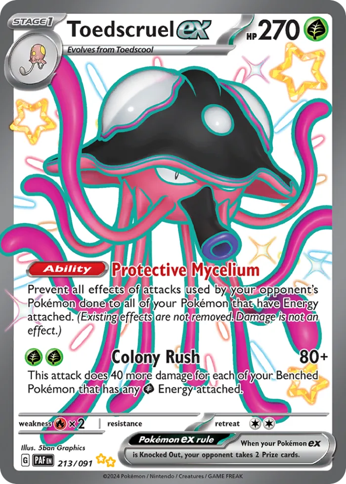 Toedscruel ex #213 Paldean Fates Pokemon card