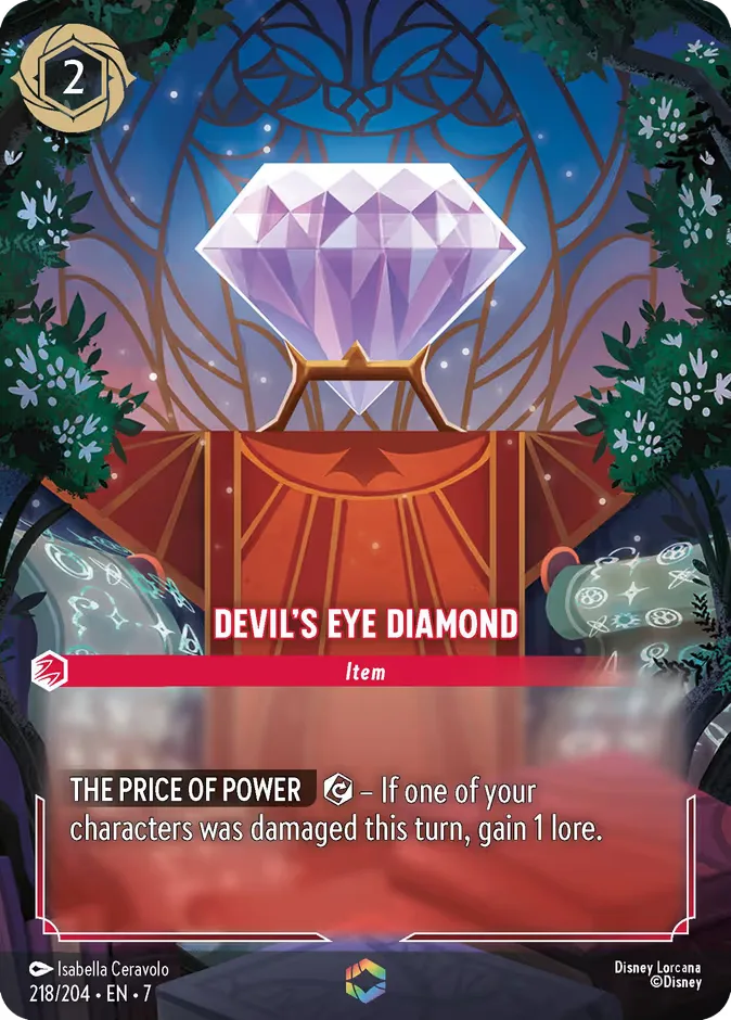 Devil's Eye Diamond #218 Archazia's Island Disney Lorcana card