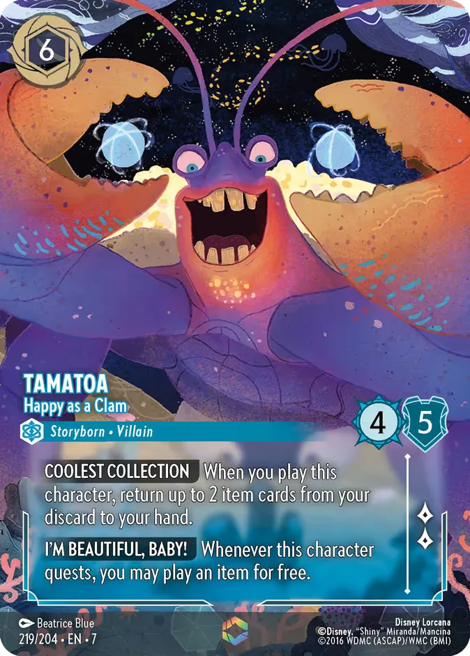 Tamatoa #219 Archazia's Island Disney Lorcana card