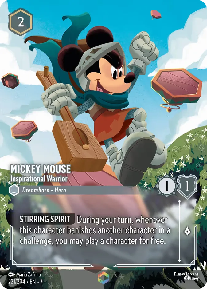 Mickey Mouse #221 Archazia's Island Disney Lorcana card