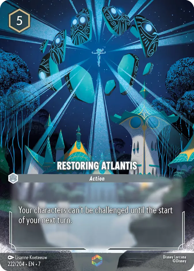 Restoring Atlantis #222 Archazia's Island Disney Lorcana card