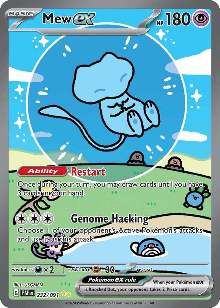 Mew ex #232 Paldean Fates Pokemon card