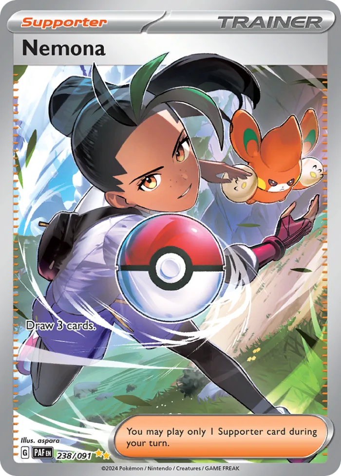 Nemona #238 Paldean Fates Pokemon card