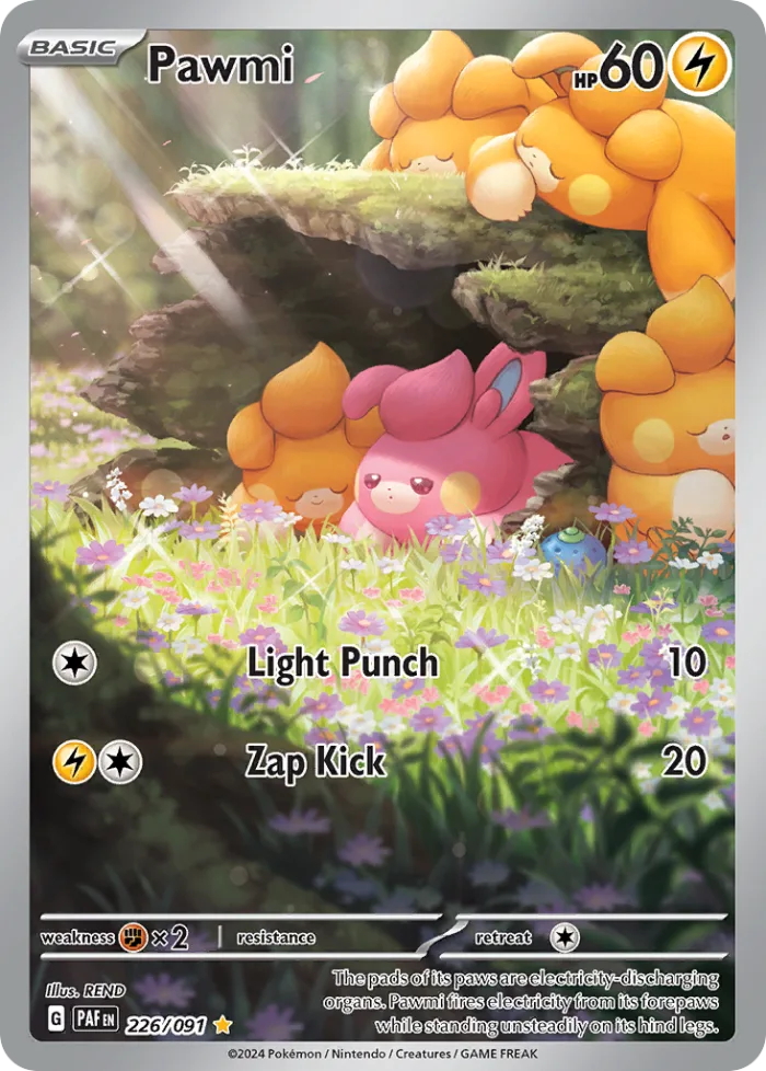 Pawmi #226 Paldean Fates Pokemon card