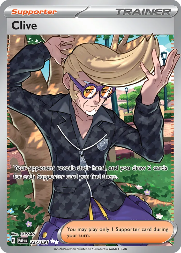 Clive #227 Paldean Fates Pokemon card