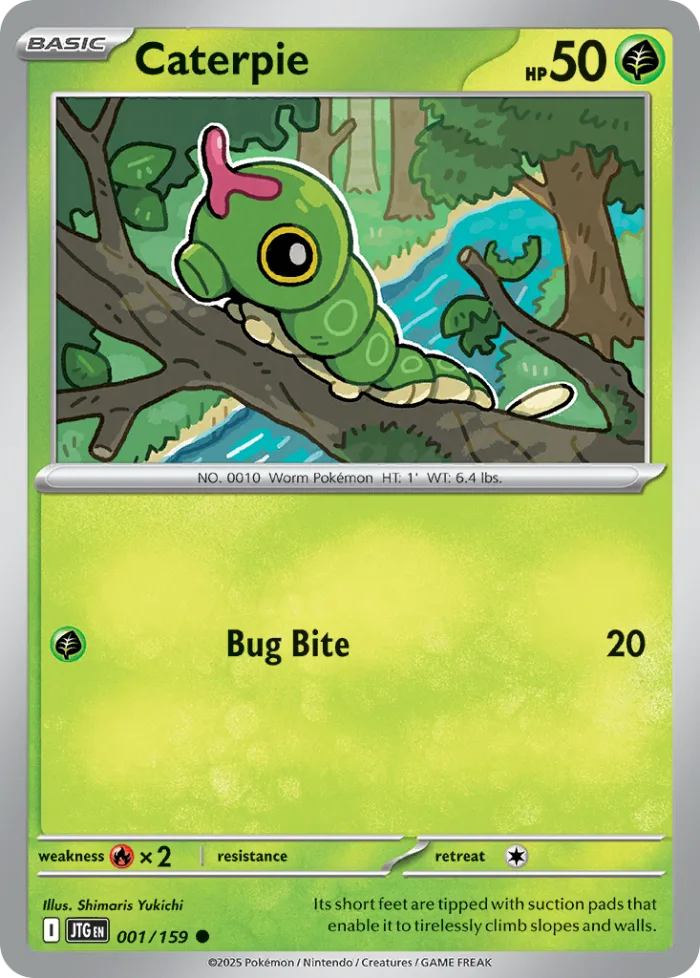 Caterpie #1 Journey Together Pokemon card