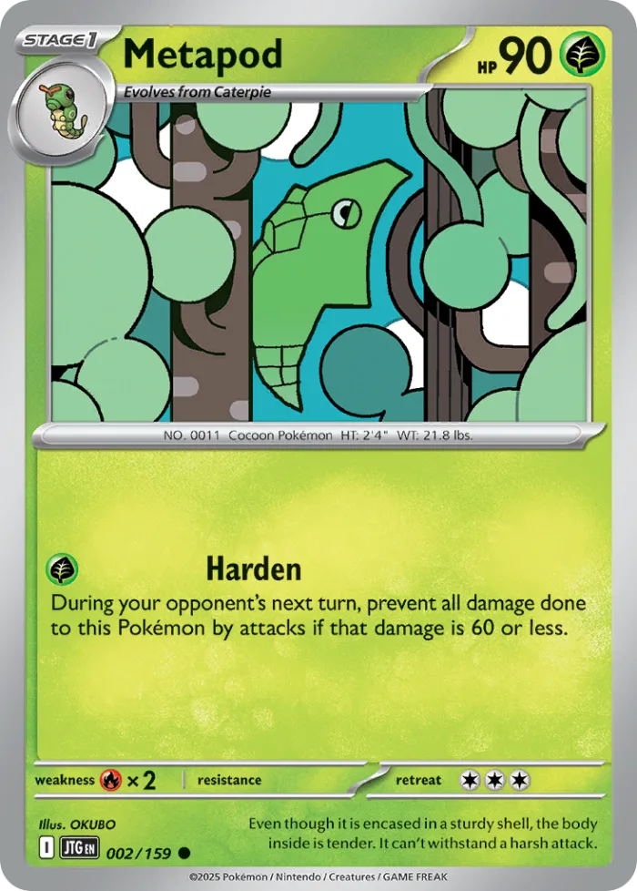 Metapod #2 Journey Together Pokemon card