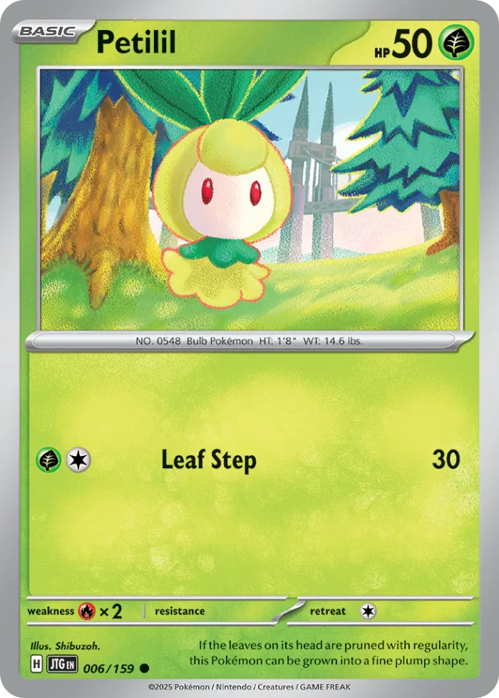 Petilil #6 Journey Together Pokemon card