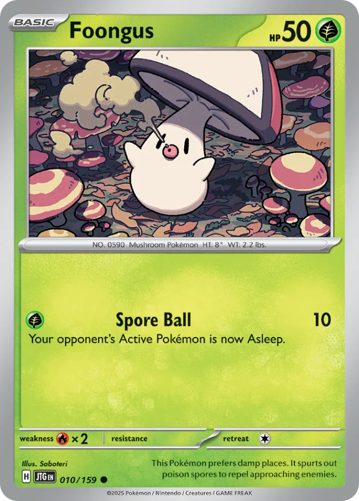 Foongus #10 Journey Together Pokemon card
