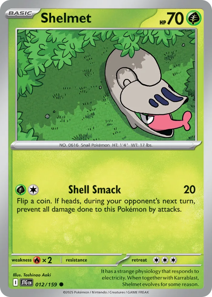 Shelmet #12 Journey Together Pokemon card
