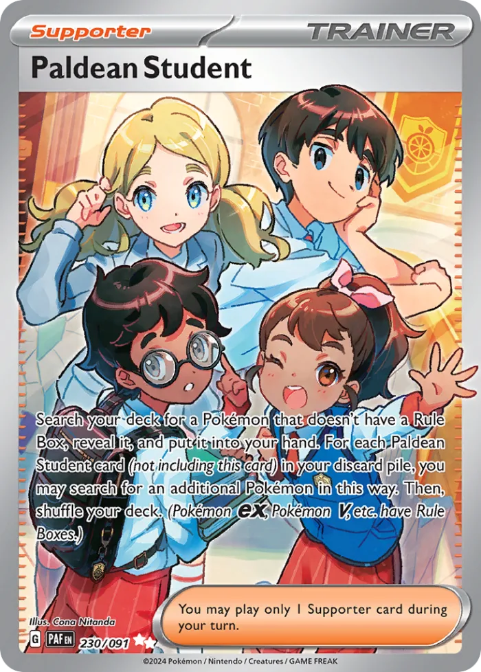 Paldean Student #230 Paldean Fates Pokemon card