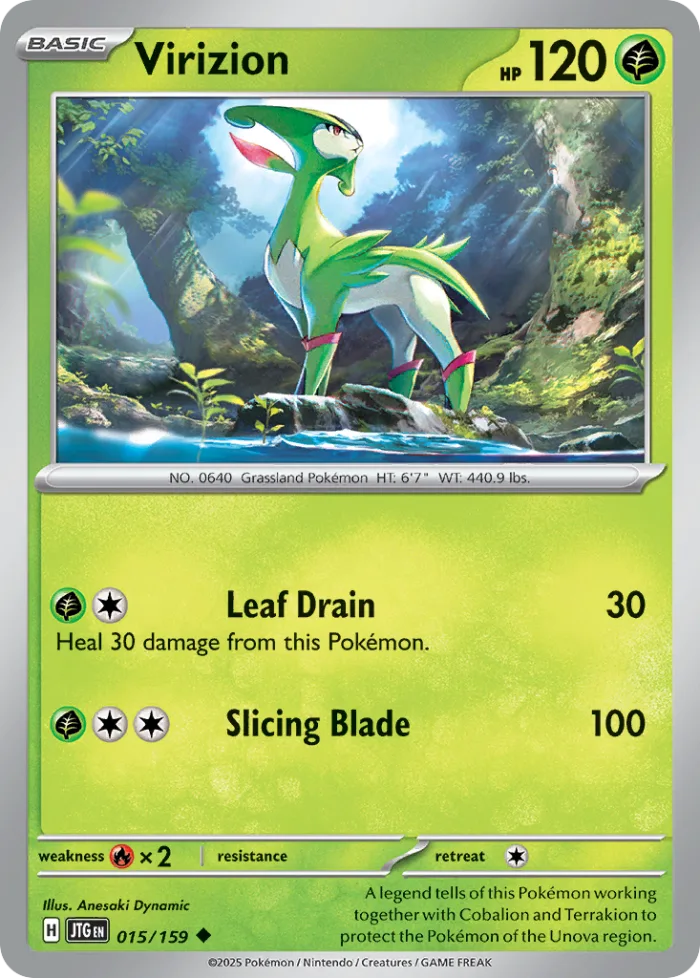 Virizion #15 Journey Together Pokemon card