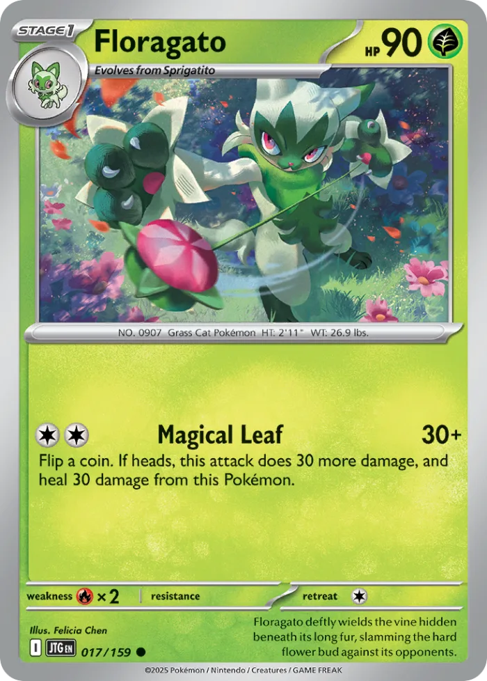 Floragato #17 Journey Together Pokemon card