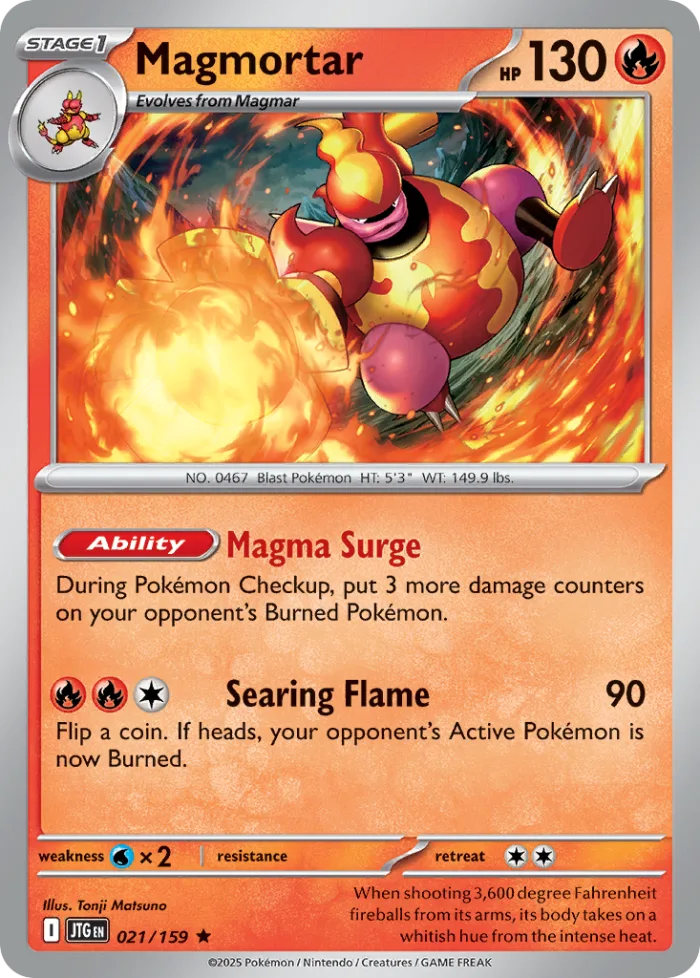 Magmortar #21 Journey Together Pokemon card
