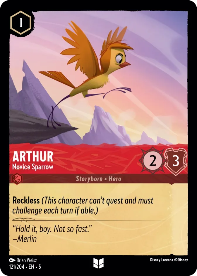 Arthur #121 Shimmering Skies Disney Lorcana card