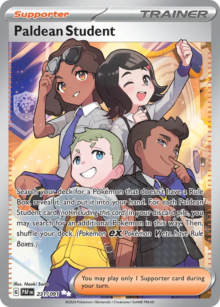 Paldean Student #231 Paldean Fates Pokemon card