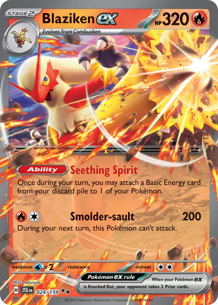 Blaziken ex #24 Journey Together Pokemon card