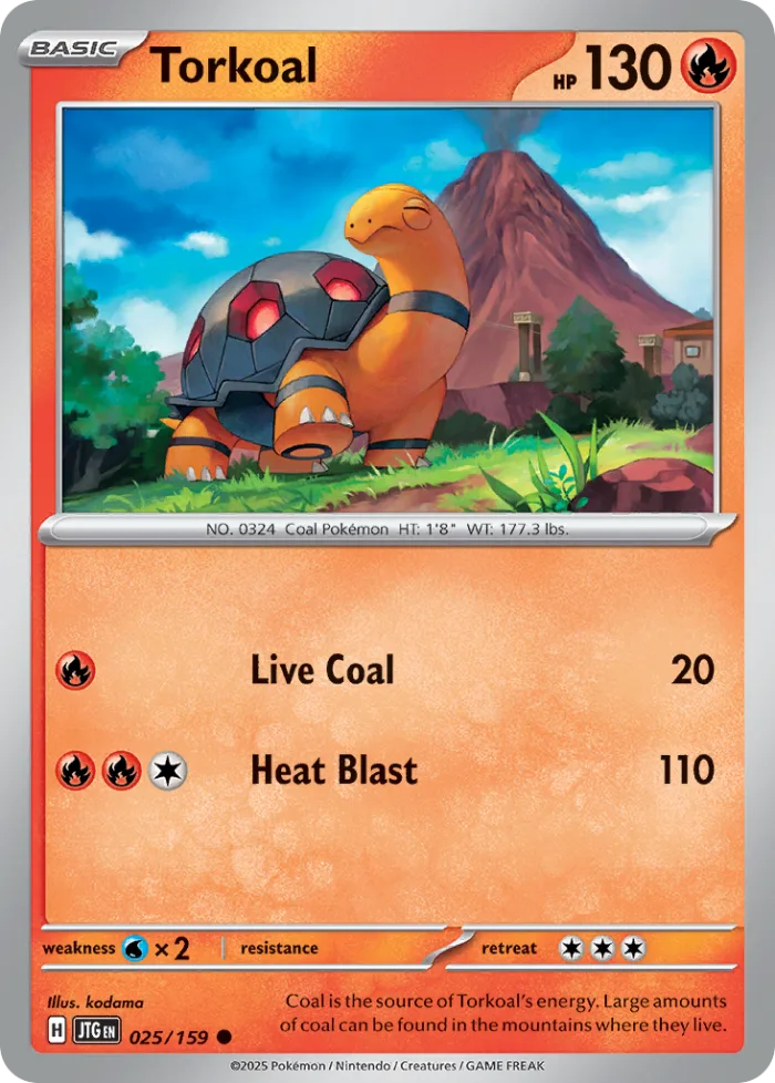 Torkoal #25 Journey Together Pokemon card