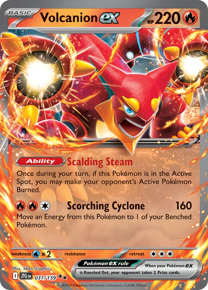 Volcanion ex #31 Journey Together Pokemon card
