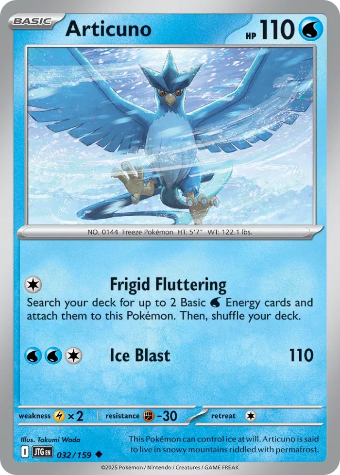 Articuno #32 Journey Together Pokemon card