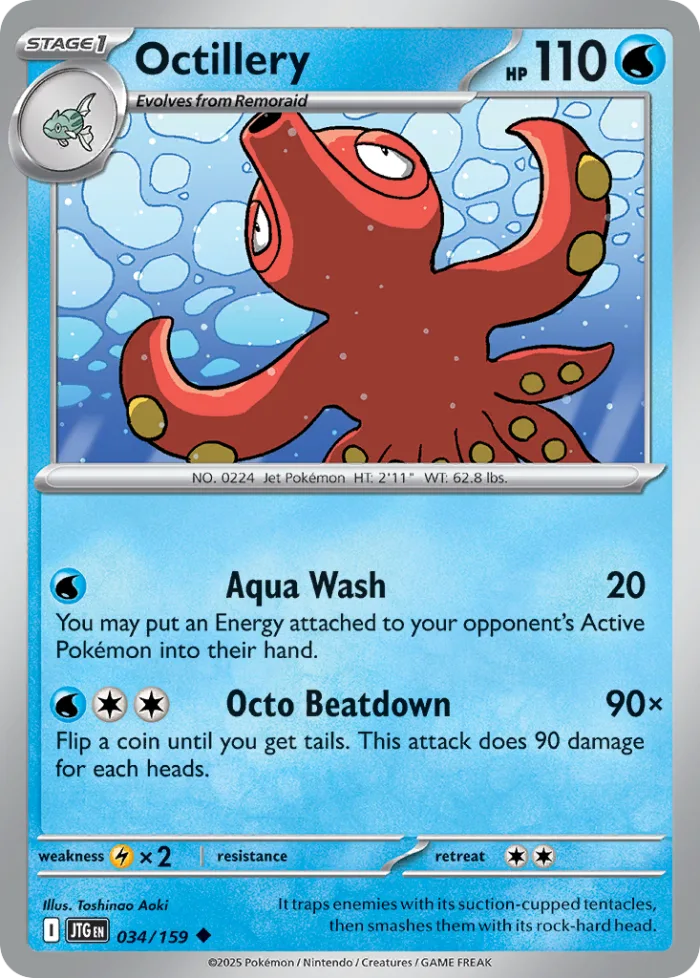 Octillery #34 Journey Together Pokemon card