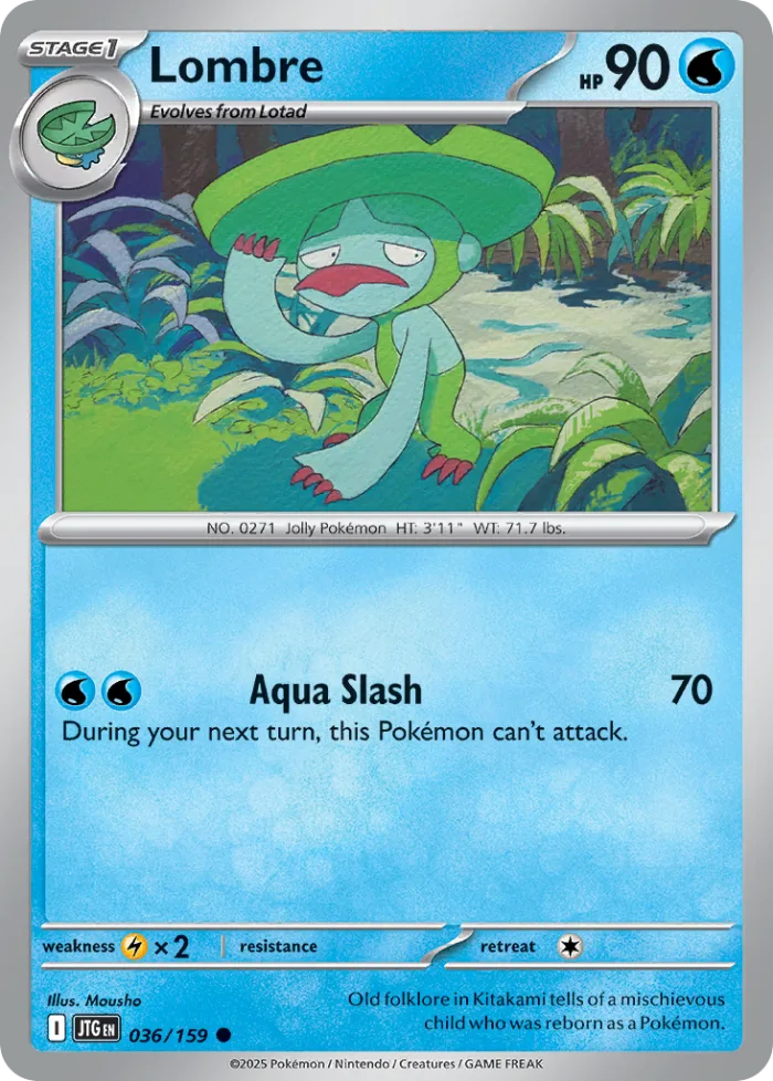 Lombre #36 Journey Together Pokemon card