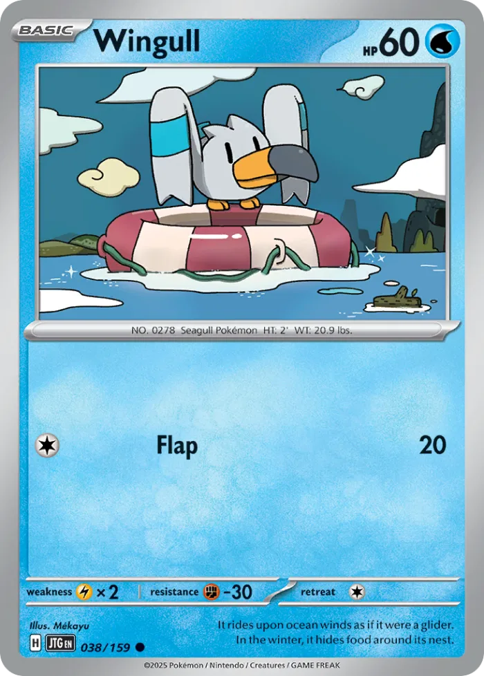 Wingull #38 Journey Together Pokemon card