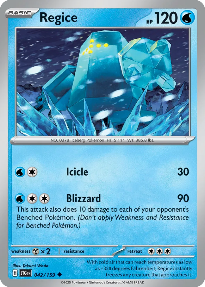 Regice #42 Journey Together Pokemon card
